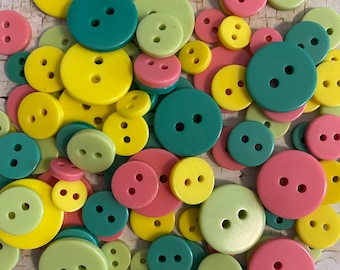 110+ Small Pastel Buttons | Sewing | Knitting | Crocheting | Crafting | Mixed Media | Collage | Scrapbooking | Tag Making