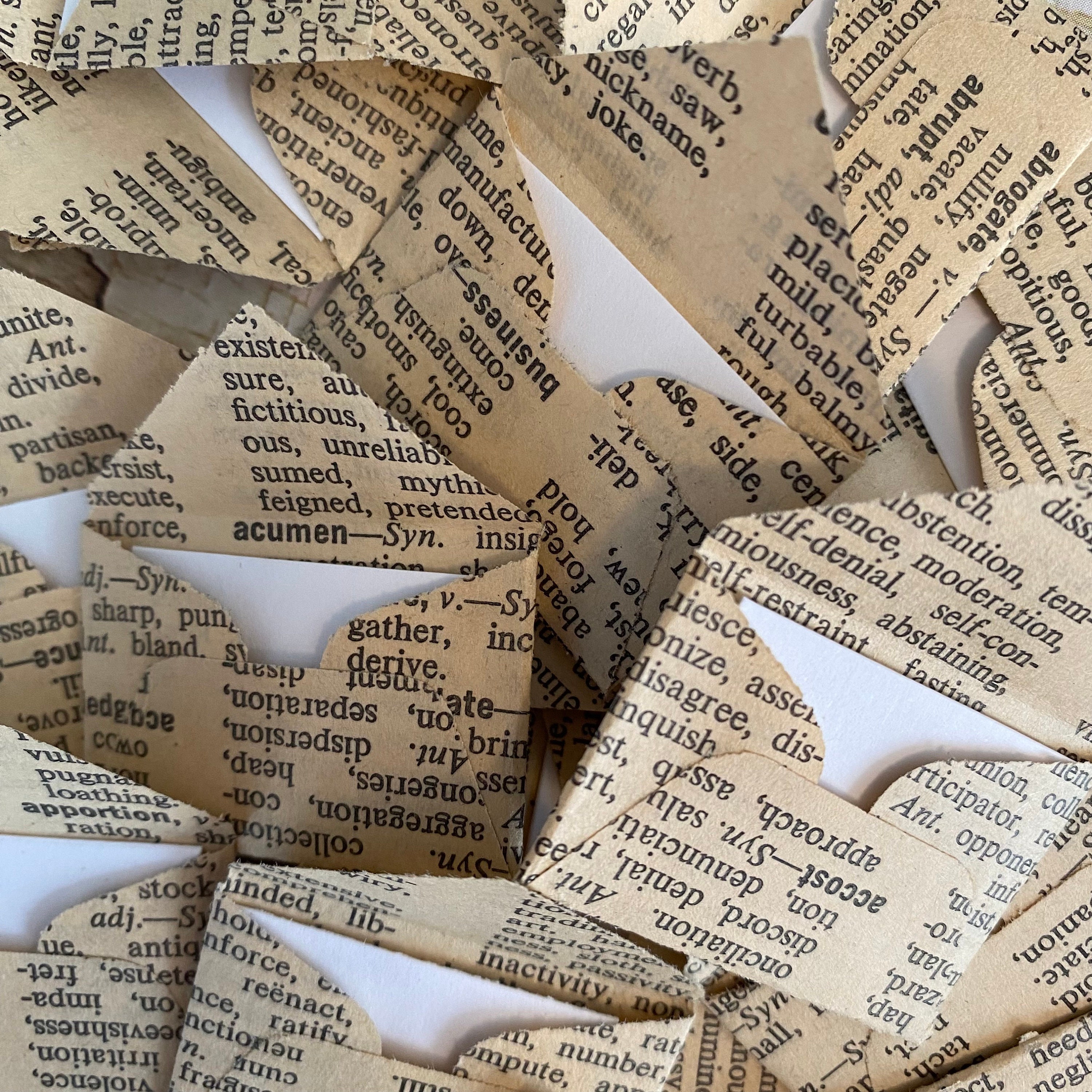 Tiny Envelopes and Cards Made From A Vintage Reference Book - Etsy