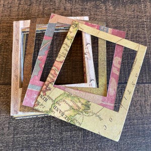 Cadres Polaroid look vintage | Cadres pour papier cartonné | Cadres en papier pour scrapbooking | Journaux indésirables | Projets techniques mixtes | Collage
