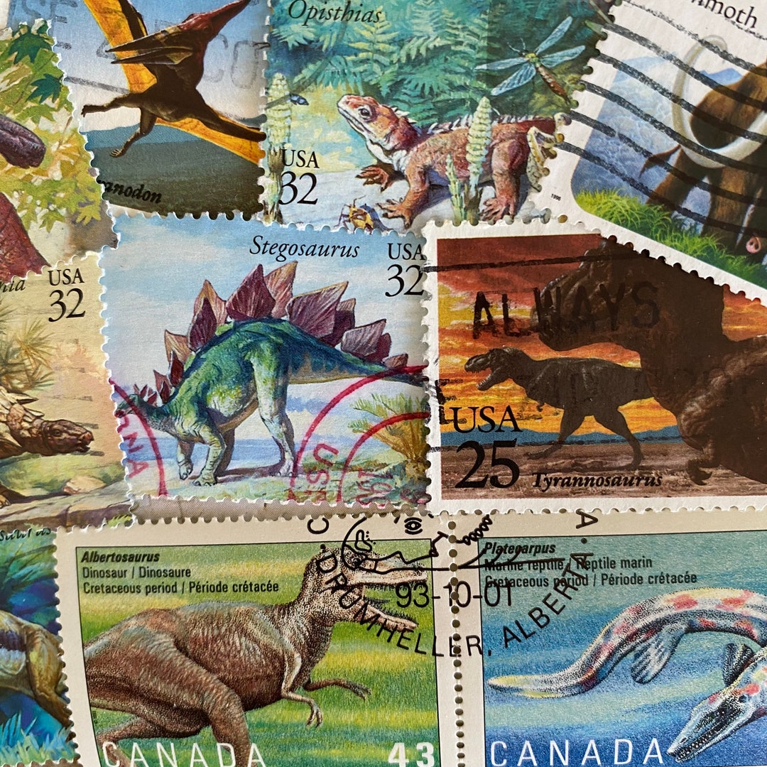 Dinosaur Postage Stamps Vintage Postage Stamps World Etsy