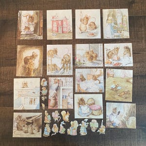 Beatrix Potter | Éphémères pour journaux indésirables | Éphémères pour le scrapbooking | Éphémères pour la fabrication de cartes | illustrations vintages | Éphémères pour enfants |