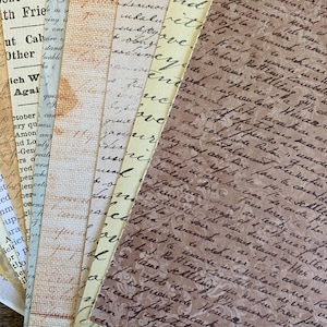 Style vintage, écriture script, machine à écrire, papier cartonné, arrière-plan, assortiment de 6 x 6 po. | Fabrication de cartes | Scrapbooking | Journaux indésirables