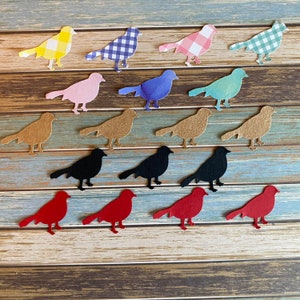 Lot de 50 oiseaux prédécoupés | Scrapbooking | Fabrication de cartes | Journaux indésirables | Création d'étiquettes | Embellissements printaniers | Embellissements d'oiseaux