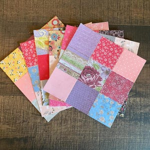 Bases de cartes assemblées | Fonds de carte imitation courtepointe | Scrapbooking | Tableaux principaux | Fabrication de cartes | Bases collées