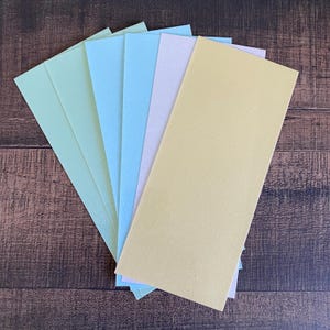 Six feuilles adhésives pastel scintillantes translucides | Découpes | Scrapbooking | Fabrication de cartes | Artisanat de Pâques | Rose Bleu Jaune Vert