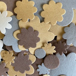 Fleurs prédécoupées en faux suède Neutre | Scrapbooking | Journaux indésirables | Fabrication de cartes | Décoration d'intérieur | Construire une fleur