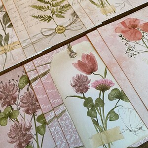 Aspect fleurs pressées pour cartes de vœux | Fleurs éphémères | Fabrication de cartes | Scrapbooking | Création d'étiquettes | Journaux indésirables