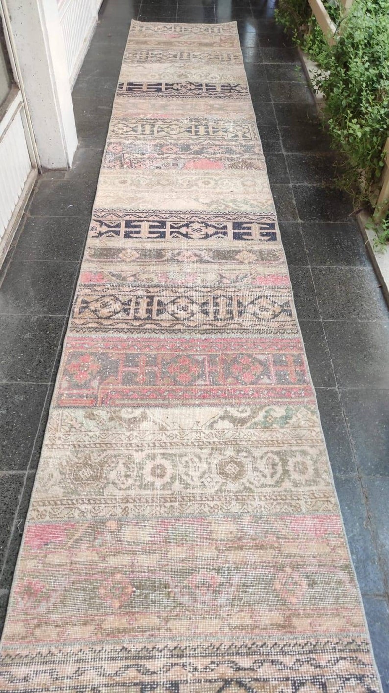 2.65 x 31.06 ft / Oushak Rug / Oushak Runner / kitchen Runner Rug /Hallway Runner Rug / extra long runner/Vintage Runner Long/Runner Rug/250 image 6