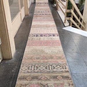 2.65 x 31.06 ft / Oushak Rug / Oushak Runner / kitchen Runner Rug /Hallway Runner Rug / extra long runner/Vintage Runner Long/Runner Rug/250 image 4