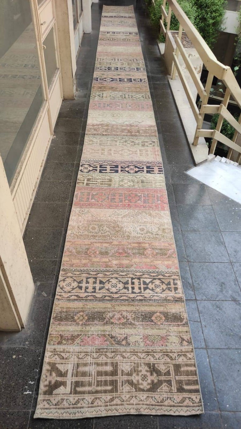 2.65 x 31.06 ft / Oushak Rug / Oushak Runner / kitchen Runner Rug /Hallway Runner Rug / extra long runner/Vintage Runner Long/Runner Rug/250 image 7