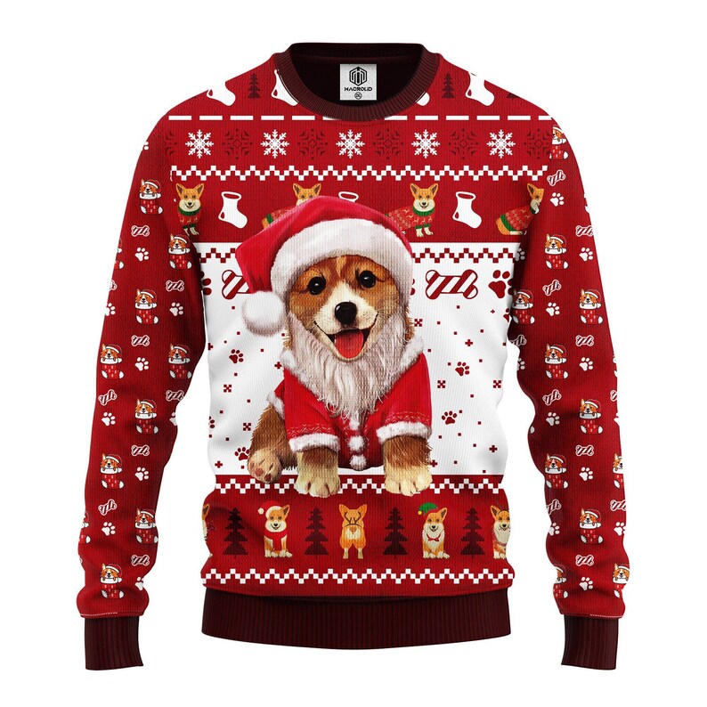 etsy corgi christmas sweater
