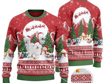 Samoyed Dog Lovers Ugly Christmas 
