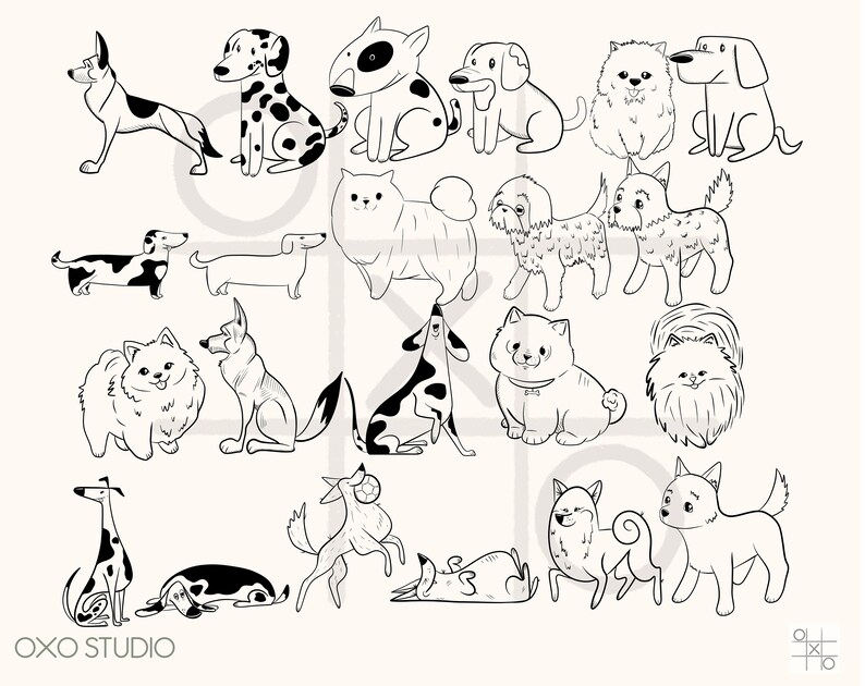 60 Procreate Dog Stamp Collection: Bark-tastic Doodles for Digital