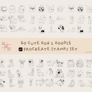 60 Procreate Dog Stamp Collection: Bark-tastic Doodles for Digital Delight for Procreate! (Second Edition)