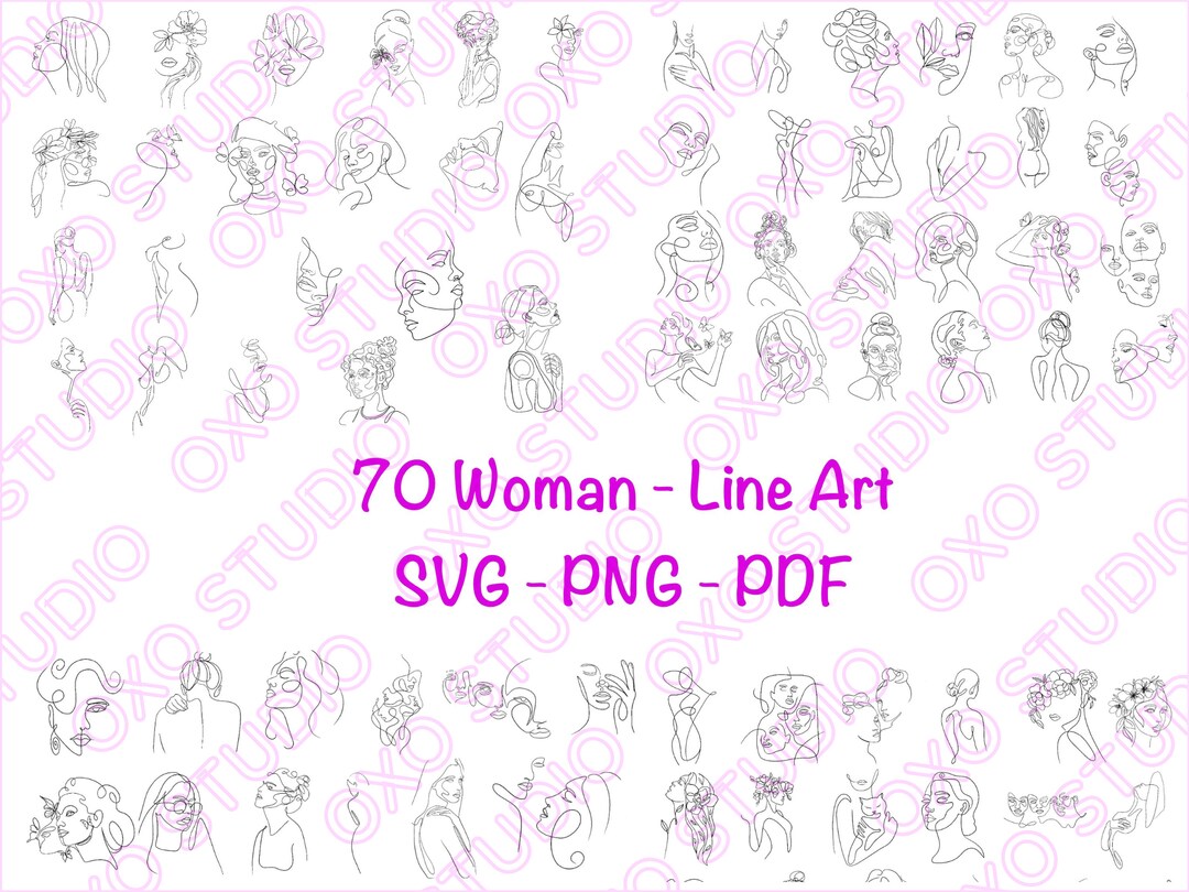 70 Woman Line Arts, Women Lines, Abstract Women Portraits, Line Drawing ...