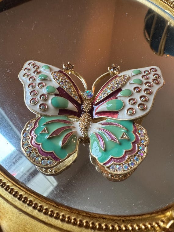 KJL signed butterfly brooch - image 1