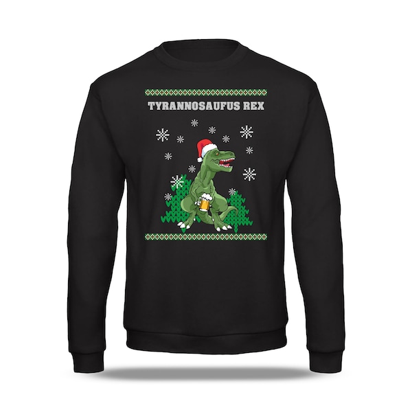 Tyrannosaufus Rex - Ugly Sweater - Ugly Christmas