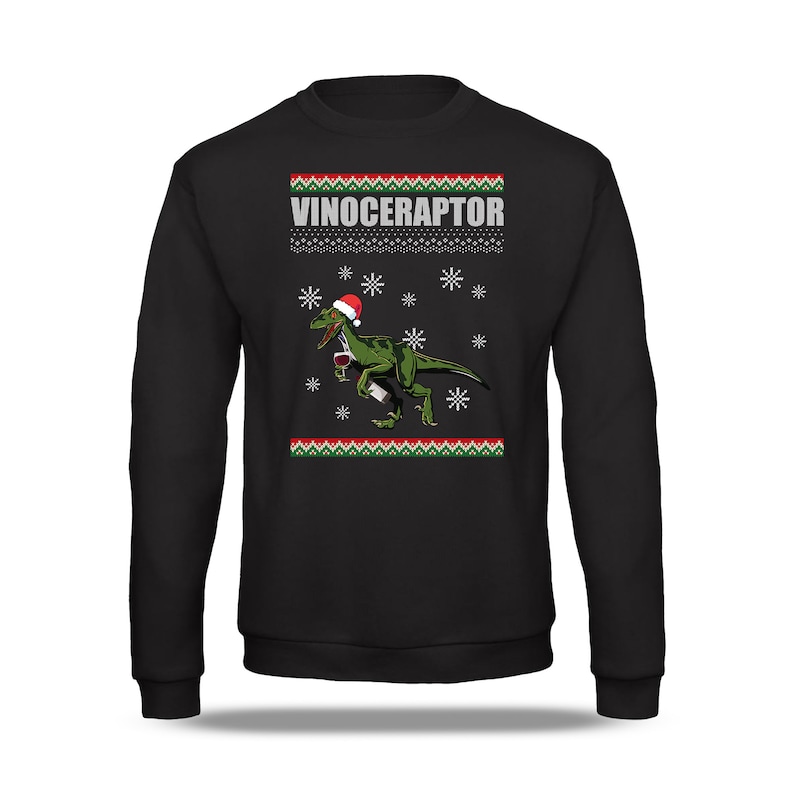 Vinoceraptor Ugly Sweater Ugly Christmas image 1