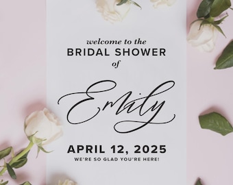 Cricut Bridal Shower Welcome Sign SVG – Customizable Wedding Party Cut File – Personalized DIY Vinyl Decal for Signage