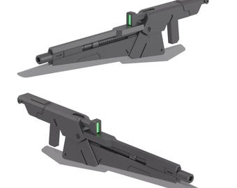GN Combat Rifle - 3D-Printed 1/144 Mecha Weapon Set