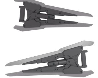 GN Gunblade - 3D-Printed 1/144 Mecha Weapon Set