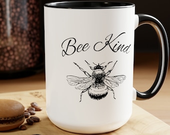 Bee Kind-koffiemok, Cottagecore-mok, Bee Lover-mok, Spread Kindness-mok, Be Kind-mok, hommelmok, schattige honingbijmok, Bee You-mok