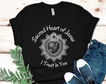 Heiliges Herz von Jesus Shirt, traditionelles katholisches Hemd, Heiliges Herz von Jesus Shirt, niedliches katholisches T-Shirt, katholisches Geschenk