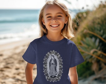 Vår Fru av Guadalupe ungdomströja, Jungfru Maria barntröja, katolsk ungdomströja, Marian Apparition barntröja, Maria Guds Moder tröja