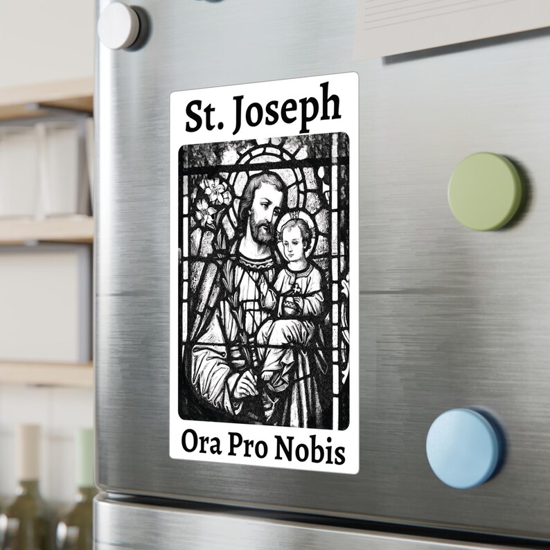 Stephen Joseph Sticker St. Joseph Vinyl Water Resistant Sticker, Catholic Sticker, Saint ...