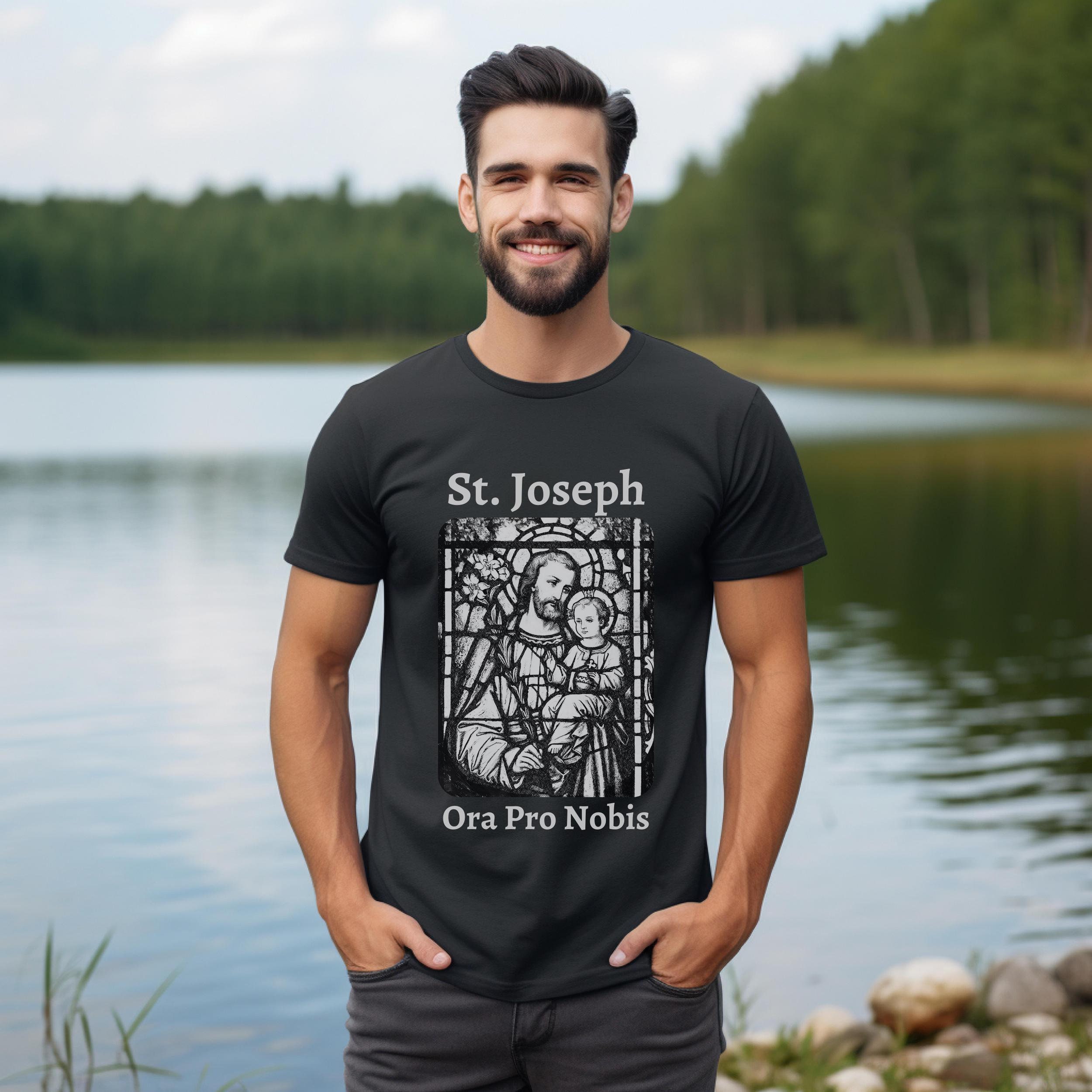St. Joseph Ora Pro Nobis Shirt, St. Joseph Terror of Demons the Worker Saint Tee, Litany of St. Joseph, Catholic Guy Tee, Confirmation Gift