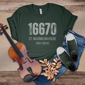 St. Maximilian Kolbe Prison Number Shirt, 16670 Shirt, Saint Maximilian ...