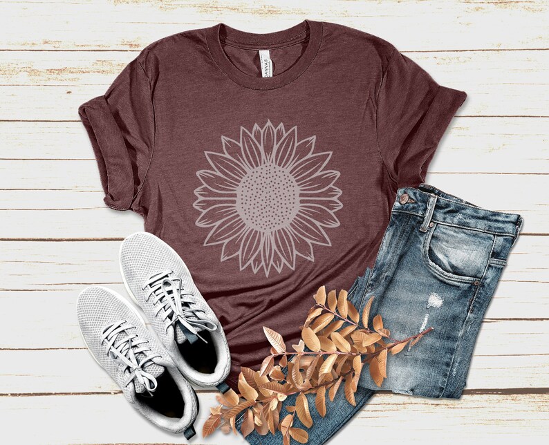 Sunflower Shirt, Women's Floral Shirt, Summer Flower Shirt, Cute ...