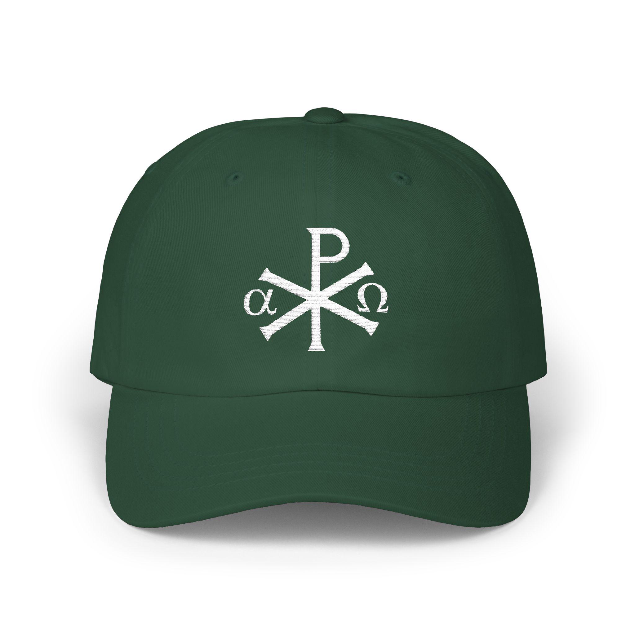 Chi Ro Alpha and Omega Classic Dad Cap, Catholic Hat, Ordinary Time ...