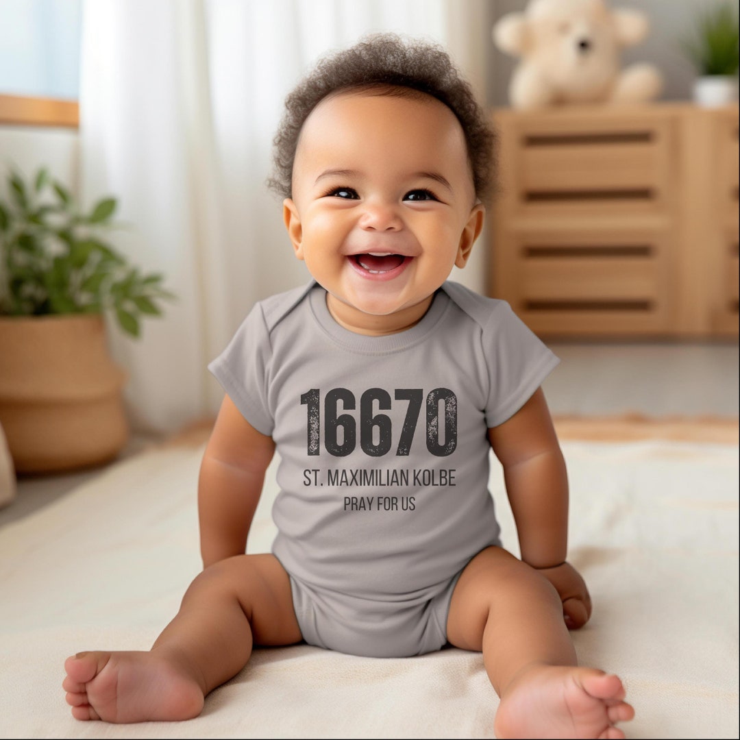 St. Maximilian Kolbe Baby Bodysuit, Catholic Infant Bodysuit, Cute ...