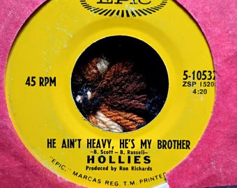 Hollies 1969 45rpm Vinyl: He Ain't Heavy He's My Brother