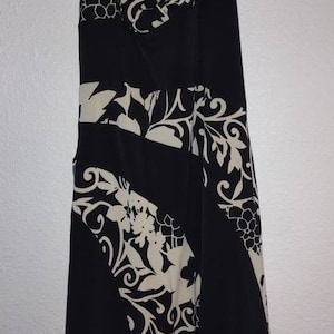 Vintage Trixxi Company women&#39;s black and white flowered summer dress