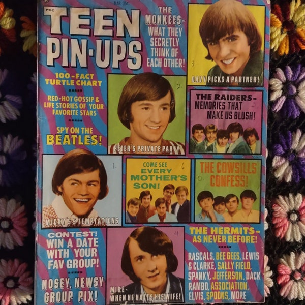 Teen Pin-Ups 1968 vol 7 No 1 copyright 1968 by Reese Publishing