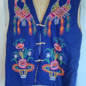 Vintage handmade unisex Chinese vest