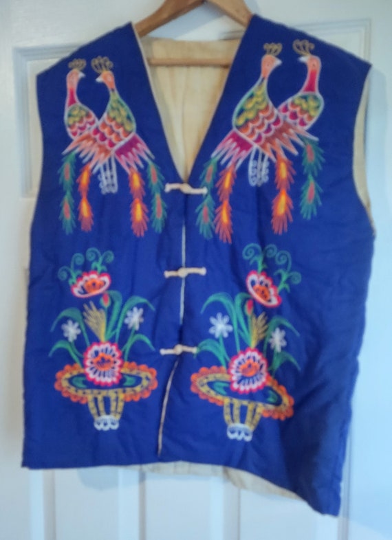 Vintage handmade unisex Chinese vest