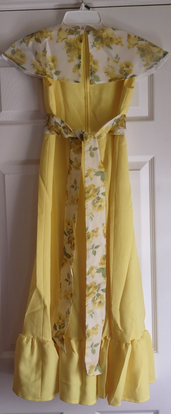 Vintage girls yellow handmade dress - image 2