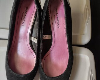Ladies Vintage Used Isaac Mizrahi Black Pumps Etsy