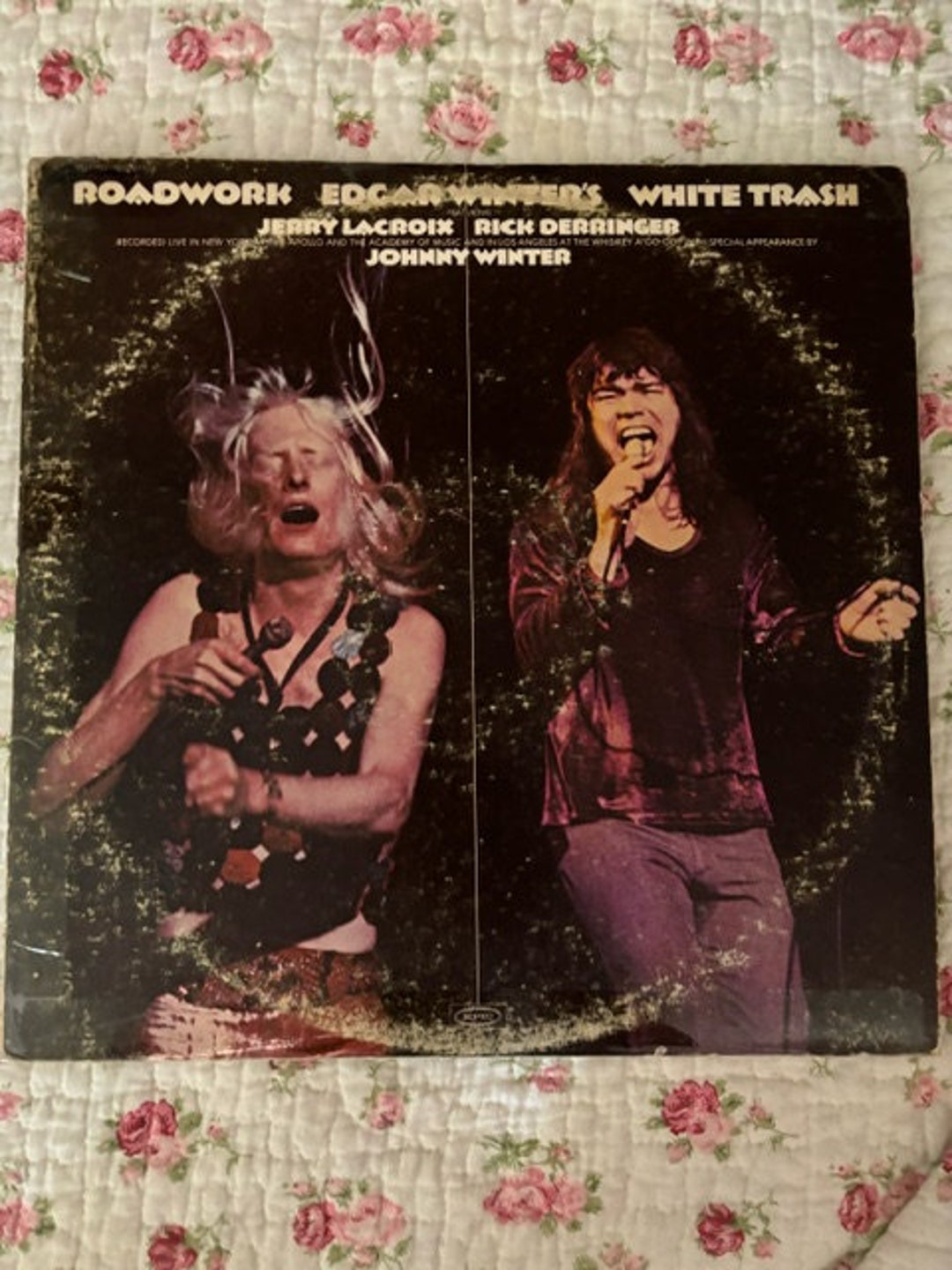 Edgar Winter's Roadwork White Trash 1972 2lp Set Gatefold Cover on Epic