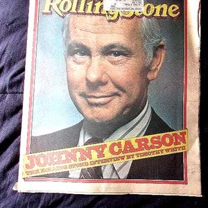 Rolling Stone Magazine March 22nd, 1979 Issue No. 287 with Johnny Carson on the cover