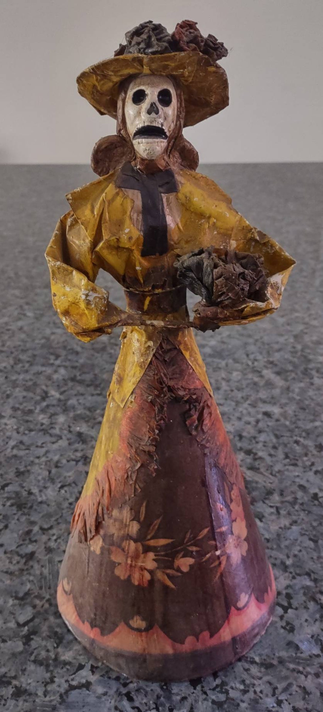 Vintage Mid 1990s Catrina Paper Mache Dia De Los Muertos Doll - Etsy