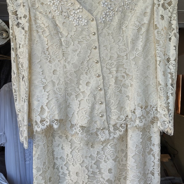 Ivory Wool Skirt