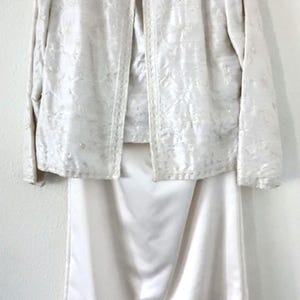 Vintage  white Scala skirt, top, and jacket