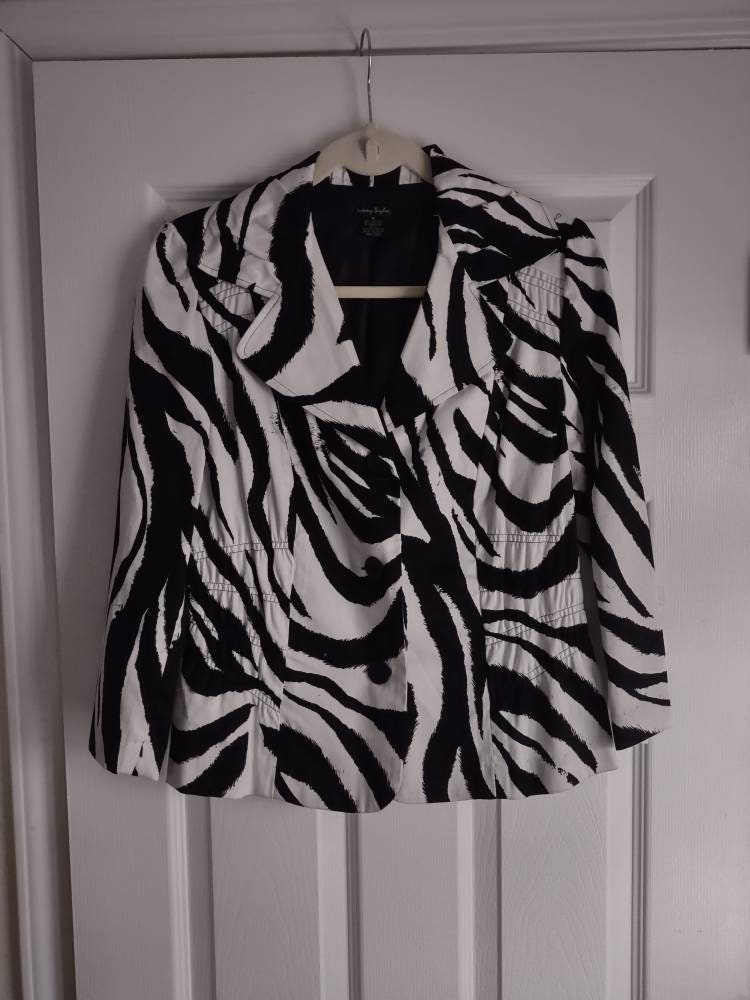 Sunny Taylor Zebra Print Jacket Pre Owned - Etsy