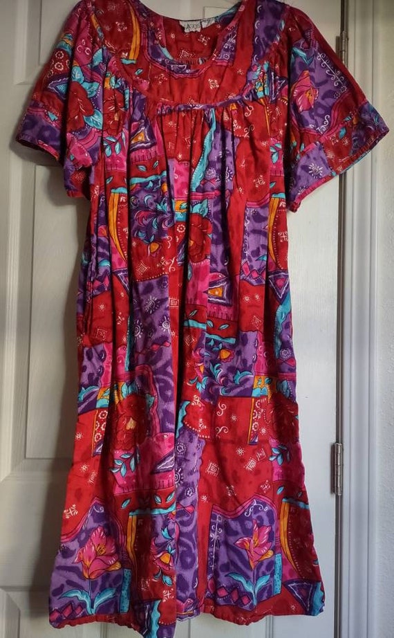 colorful maxi dress vintage - Gem