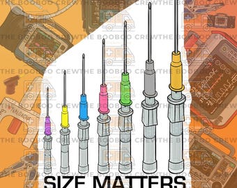 Size Matters | Water Bottle Stickers | Paramedic, First Responder, RT | Rescue | Doctor | | Emergency