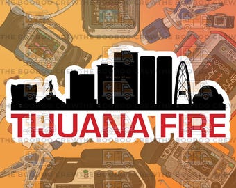 Tijuana Fire | Water Bottle Stickers | Paramedic, First Responder, FireFighter, RT | Rescue | Extrication